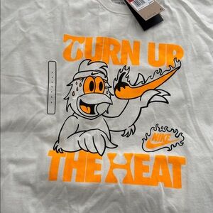 Nike White Graphic Bright Orange Print sleeveless,  size large oversized